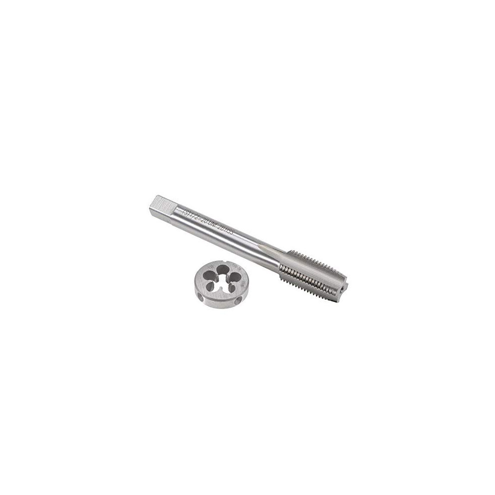 1/2"-20 Unf Tap And Die Set, Hss Machine Thread Tap With Round Threading Die, Right Hand 5011145473364