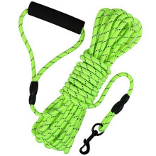 Long Dog Lead, 32FT Reflective Long Line Dog Lead for Outside and Yard, Floating Long Leads for Dog Training with Soft Handle for Camping, Hiking,