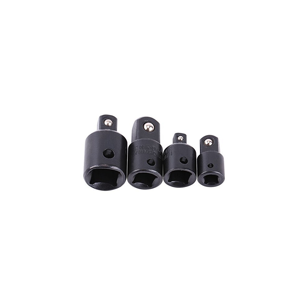 Impact Socket Adapter And Reducer Set 4Pcs Socket Driver Converter For Impact Driver Conversions Extentsion Ratchet Wrenches 1/4" 3/8" 1/2" 5011145473913