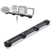 Dual Flash Bracket 30cm/11.8 inches Extension Flash Bracket Aluminum Alloy Straight Flash Tripod Mount Bracket DSLR Camera Brackets Holder for