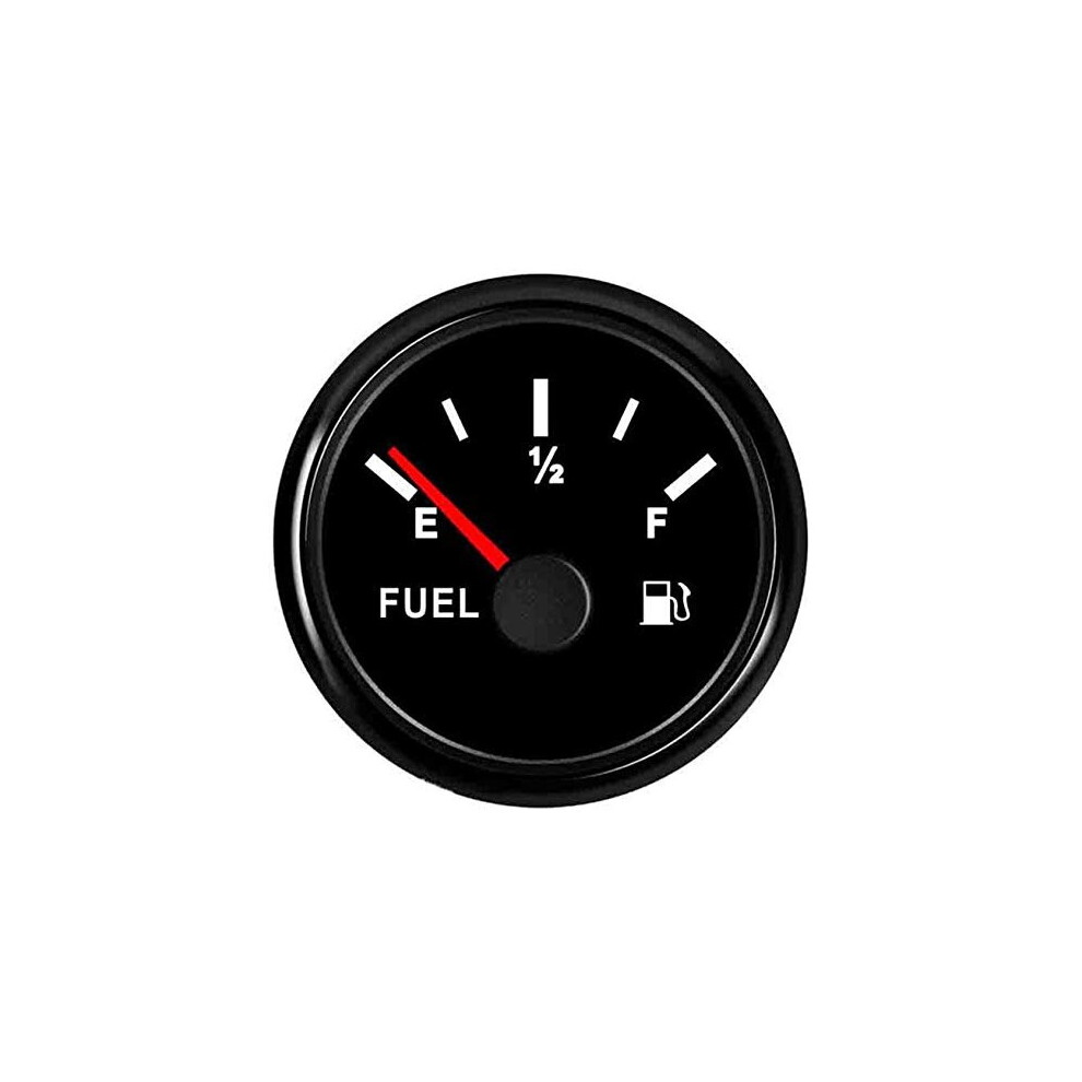 Car Digital Fuel Level Gauge 52Mm 0~190 Ohm E-1/2-F For Motorcycle Car Boat 12V 24V With Backlight Ip67 Waterproof (Bn) Red 5011145476105
