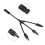 1 Pair Professional Solar Panel Cable Connector, Y Type 3 Branch Solar Connector MFFF/FMMM, Solar Panel Extension Cable PV Wire Adapter, for Solar 2