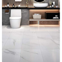 Self Adhesive Floor Tiles Stickers Waterproof Flooring Tile White And Black Marble Vinyl Tiles For Kitchen Bedroom Floor Lino Flooring Sheet
