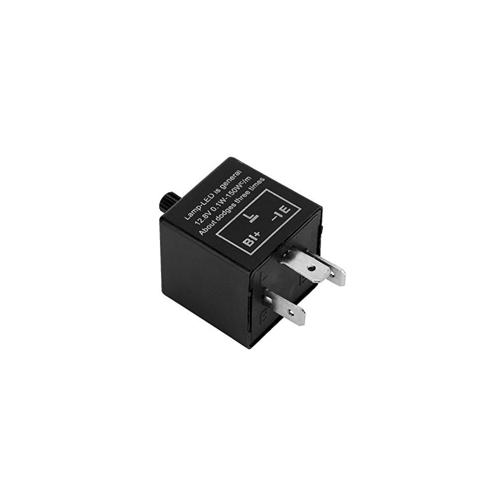 Led Flasher Relay 3 Pin, Indicator Flasher Relay, 12 Volt 3 Pin Led Electronic Flasher Unit For Car Vehicle Motorcycle, Adjustable Indicator Relay For 5011145478666