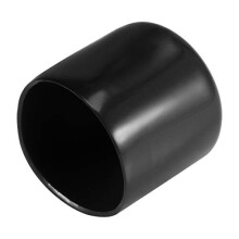 8pcs Rubber End Caps 45mm ID Vinyl Round End Cap Cover Screw Thread Protectors Black