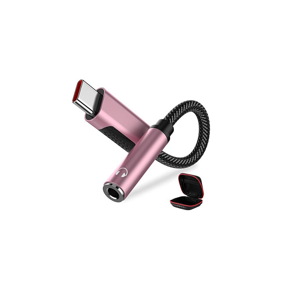 USB C to 3.5mm Jack Adapter for Pixel 7a/6a USB C Headphone Adapter Durable USB C to 3.5mm Audio Adapter for Samsung A53/A54/A34/A33/S23/S22/S21/S20