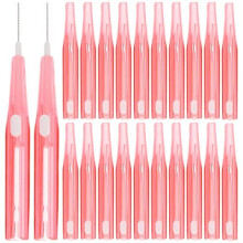 30Pcs Interdental Brush Tooth Cleaner Toothpick Flossing Head Between Teeth Brush Interdental Brush Dental Flosser Tooth Cleaning Tool Pink