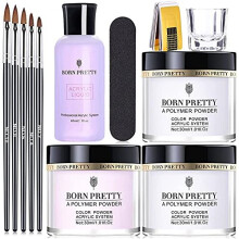 Acrylic Powder and Liquid Set, 30ML Pink White Clear Acrylic Powder with 60ML Acrylic Nail Liquid Monomer for Quick Nail Extensions Acrylic Nail Kit
