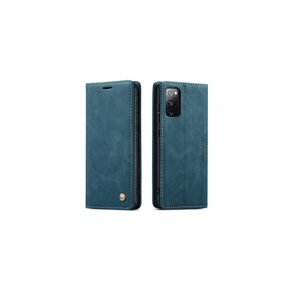 Case For Samsung Galaxy S20 Fe 5G, Vintage Pu Leather Wallet Case Card Slot Kickstand Magnetic Closure Shockproof Flip Folio Case Cover For Samsung 5011145472787