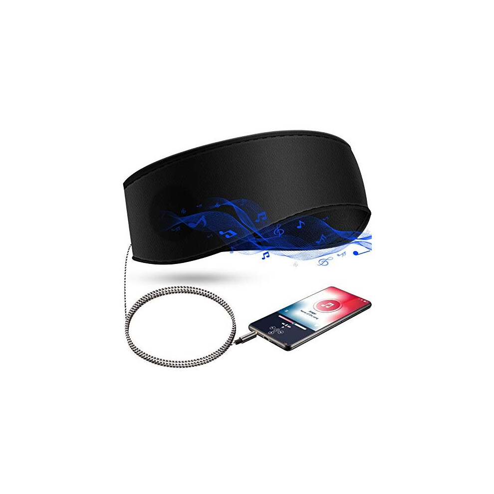 Sleep Headband Headphones, 3.5Mm Jack Soft Elastic Headband For Sleep, Air Travel, Meditation With Thin Speakers, The Comfort Sleep Headphone And 5011145482090