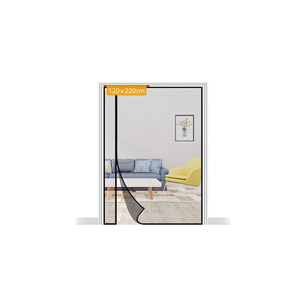 Side Opening Magnetic Screen Door 120 X 220 Cm, Reinforced Sewing Mosquito Net Curtain For Balcony, French, Sliding Glass Door 5011145482052