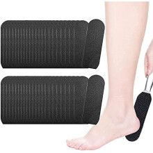 Kalolary 50 PCS Foot Files Reusable Stainless Steel Foot File Callus Remover Professional Abrasive Feet Rasp Foot Refill Pads Pedicure Sandpapers