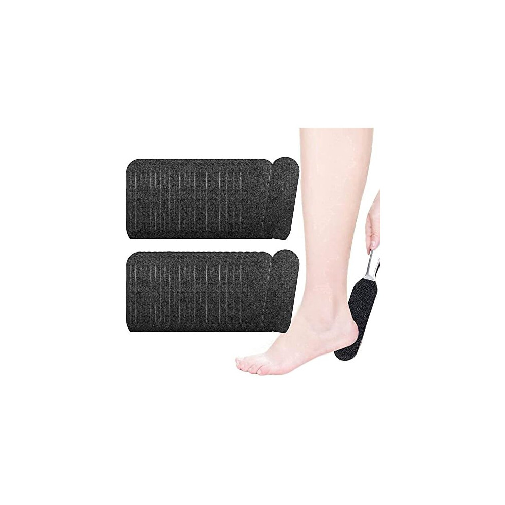 Ebanku Kalolary 50 Pcs Foot Files Reusable Stainless Steel Foot File Callus Remover Professional Abrasive Feet Rasp Foot Refill Pads Pedicure Sandpapers