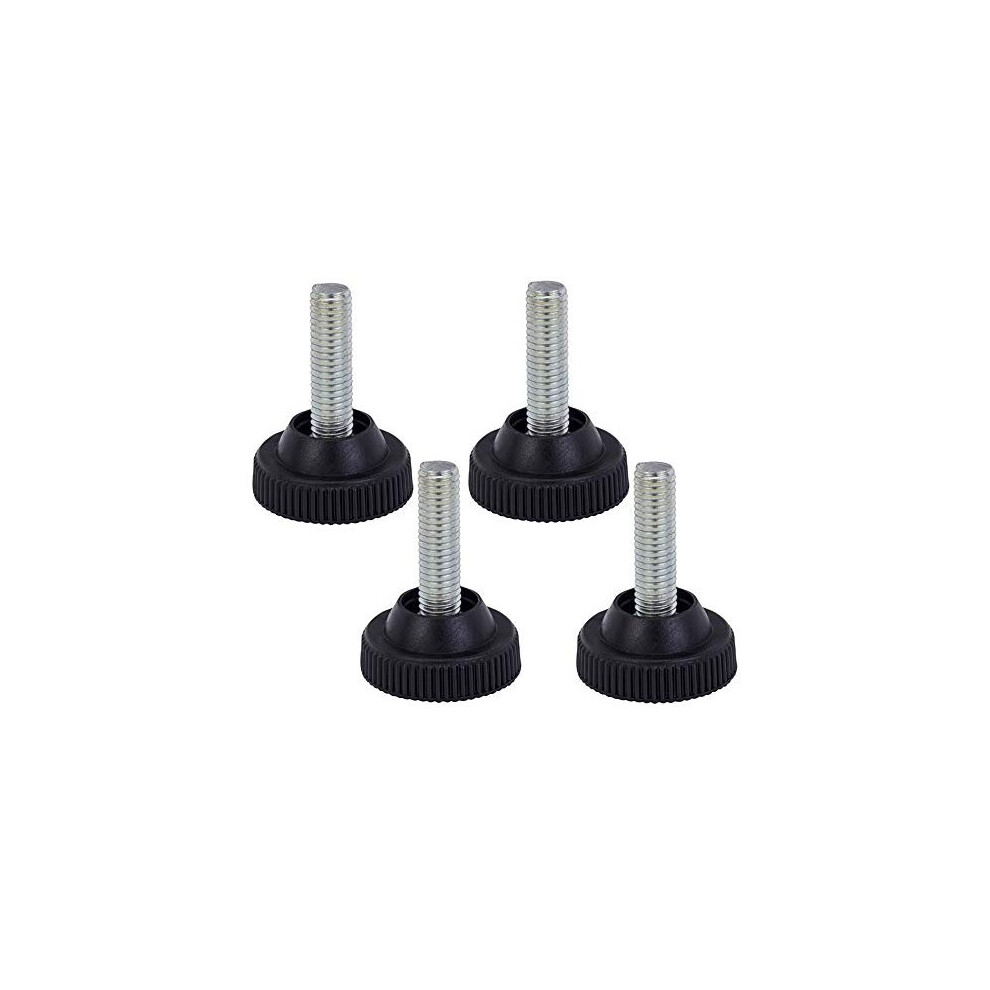 Adjustable Levelling Feet - Set Of 4 - M8 Thread With 30Mm Foot Diameter - Ideal For Furniture, Appliances And Small Equipment 5011145481444