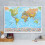 - World Map with Flags - Laminated - 84.1cm (w) x 59.4cm (h) 2