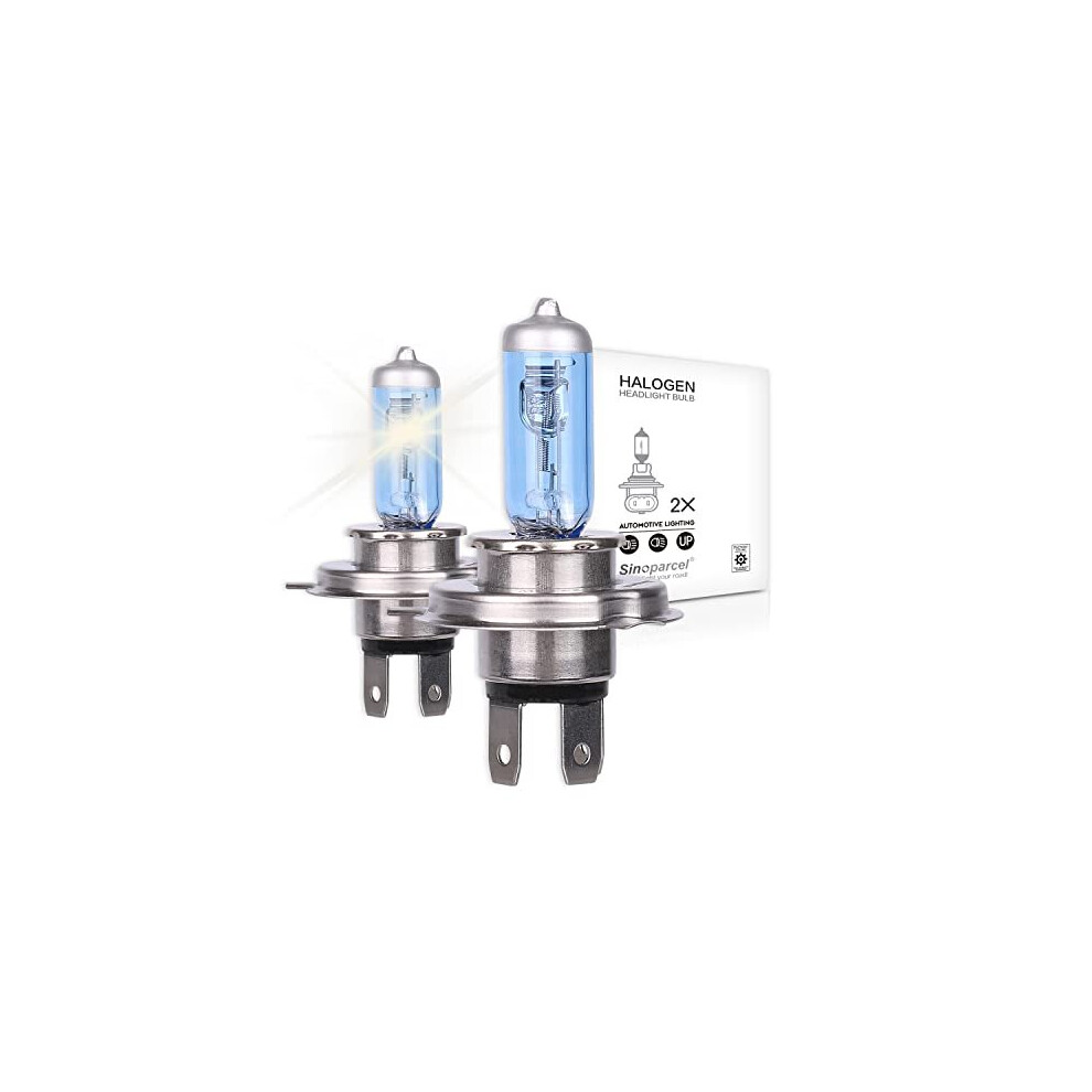 H7 Halogen High or Low Beam Headlight, 150% More Brightness Replacement for Standard 477 499 55W 12V Bulb, Pack of 2