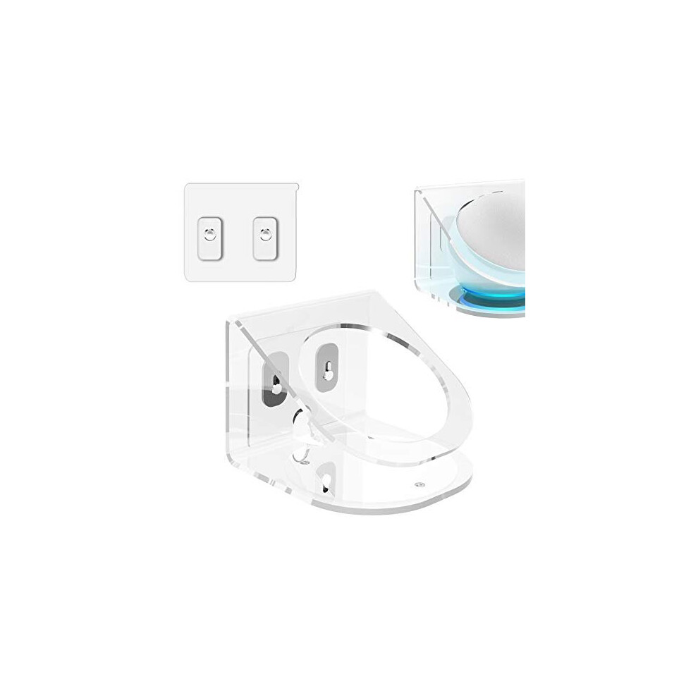 Acrylic Wall Mount Compatible with Echo Dot 4th, 5th Gen with an LED Clock and Alexa, All-New 2022 Echo Dot 5th Gen Smart Speaker, Speaker Stand