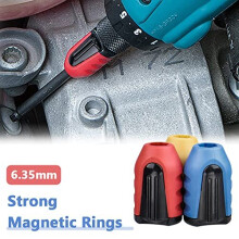 3Pcs Removable Screwdriver Bit Magnetizer Ring Plastic Magnetic Screw Catcher Holder Strong Driver Bits Magnet Rings for 1/4 Inch Shank Screwdriver