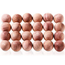 24 Pieces Natural Cedar Balls Aromatic Red Cedar Wooden Moth Balls Cedar Wood Anti Moth Freshener & Deodoriser for Wardrobes Clothes Storage Drawer
