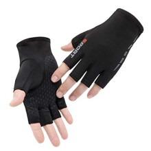 Men Women Half Finger Driving Gloves Mittens Cool Fabric Breathable Lightweight Non Slip Fingerless Bike Cycling Gloves Shockproof UV Protection
