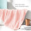 Fuzzy Fleece Throw Blanket, 127x178 CM Sofa Throws, Soft Flannel Throws for Sofa, Light Pink Blanket 4