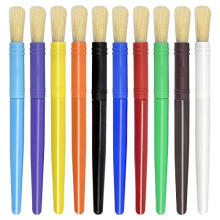 10PCS Kids Painting Brushes, Hog Bristle Brushes Large Round Head Paint Brushes Toddlers Painting Tools Colorful Childrens Paint Brushes Set Kids