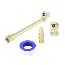 2 Way Connection Air Chuck Set 1/4" FNPT Closed Ball Chuck Dual Head Air Chuck and Male Quick Plug for Car