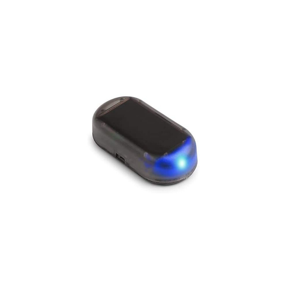 Solar Power Simulated Warning Light, Car Alarm Led Light Warning Anti-Theft System, Flashing Security Lamp, Blue 5011145487453