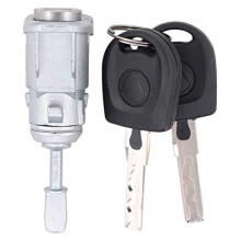 Front Right Driver Side Door Lock Barrel with 2 Keys for Golf Mk4 Bora Fox Fabia New Beetle Transporter T5 1U0837168