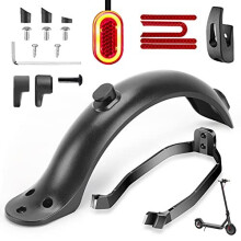 Scooter Rear Fender, Rear Fender Bracket & Tail Light &Rear Mudguard &Front Hook &Reflective Strap for Xiaomi M365 / M365 Pro Electric Scooter