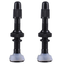Tubeless Presta Valve MTB Stem 40mm / 60mm with Valve Core Cycling Valve Caps for Bicycle Cycling Road Bike Mountain Bike, 1 Pair (Black - 40mm)