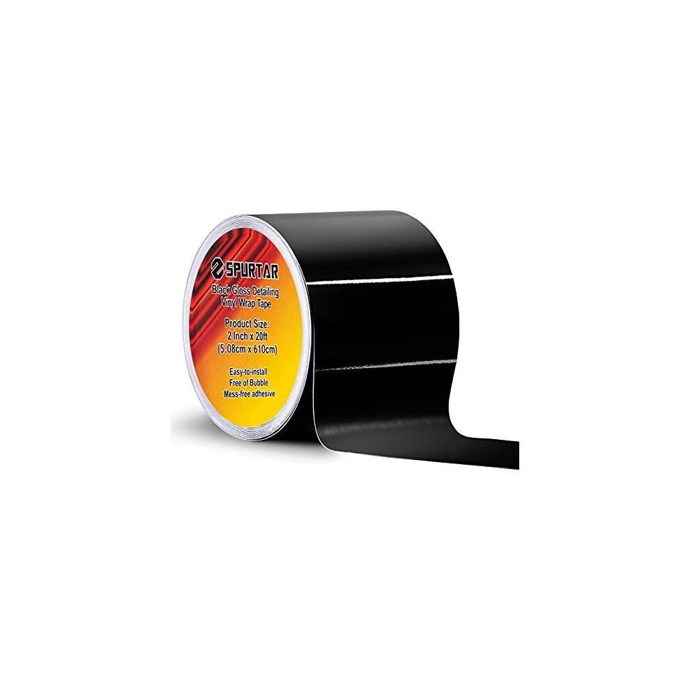 Gloss Vinyl Wrap Tape - 5Cmx6m Air-Release Adhesive Vinyl Wrap For Cars Anti-Scratch Car Door Sill Protector Car Sill Protectors Strips For Most Black 5011145495779