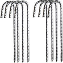 Galvanised Metal Ground Rebar Stakes Tent Pegs,8*30cm J Hooks Anchorage Stakes Bouncy Castle Pegs Garden Stakes Pegs,Ground Pegs Heavy Duty for