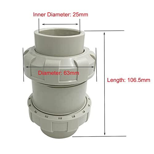 Diameter 25mm Non Return Valve inLine Gray Water Block Leak Protection