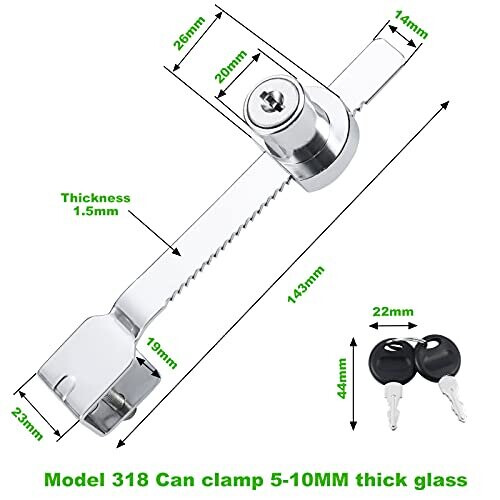 4pcs Sliding Glass Door Lockdrawer Display Case Showcase Security Ratchet Locks ，glass Cabinet 