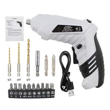 Cordless Drill, Professional Electric Screw Driver Set, 19pcs for Home Improvement & DIY Project with 3 Drill Bit, 1 Connector, 12 Screwdriver head, 1