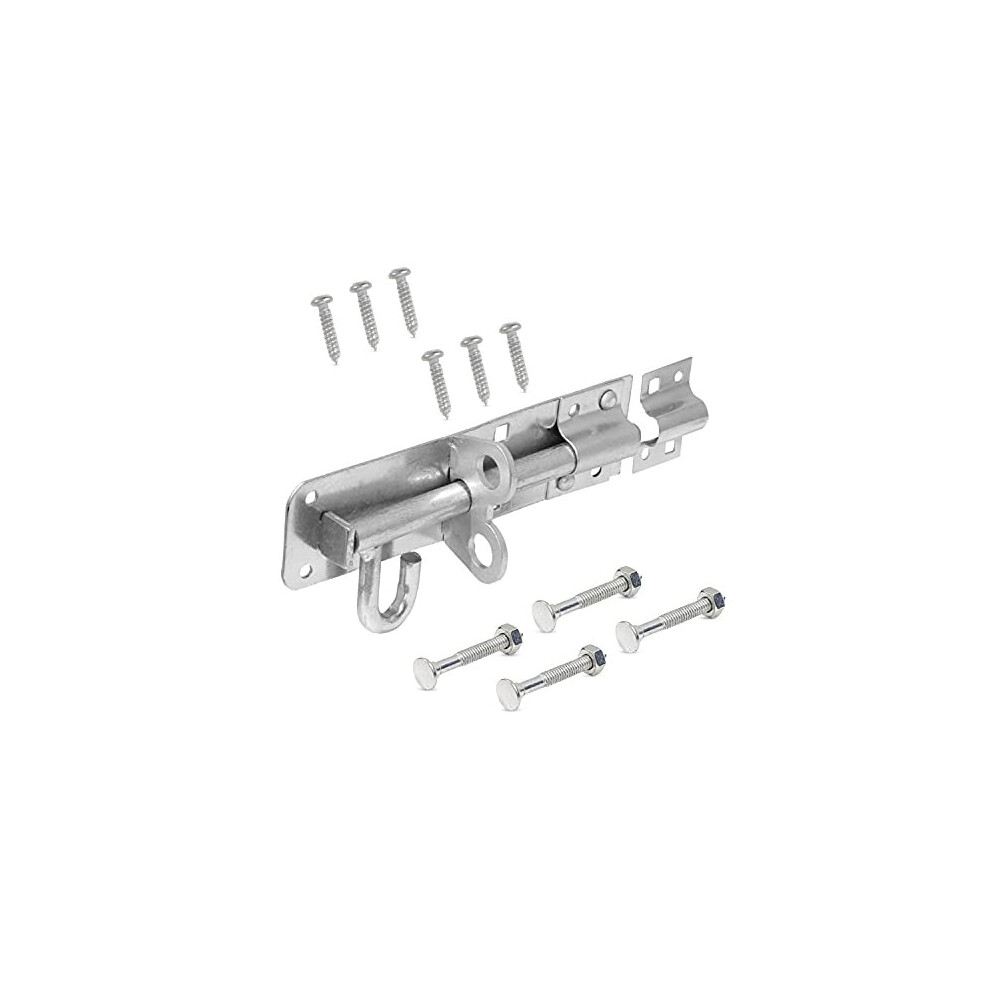 Brenton Bolt Sliding Door Lock For Bedroom Patio Door Security - 4Â (100Mm) Heavy Duty Zinc Plate Galvanised Gate Latch Garden Shed Gate Bolts For 5011145501968