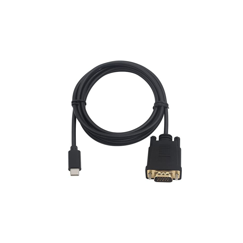 Usb C To Vga Cable, Usb Type-C Male To Vga Male Adapter Cable Supports 1080P Used For Computer, Monitor, Projector, Television, High-Definition 5011145505508