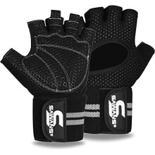 Weight Lifting Gloves Gym Workout Fitness Wrist Wrap Support Men Women Fingerless Gloves Full Finger Touchscreen Padded Non Slip Palm Bodybuilding