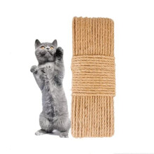 Natural Sisal Rope for Cat Scratching Post 4/6/8 mm Hemp Rope Twisted Fiber Sisal Twine Repairing Cat Tree Scratcher Tower or DIY Projects