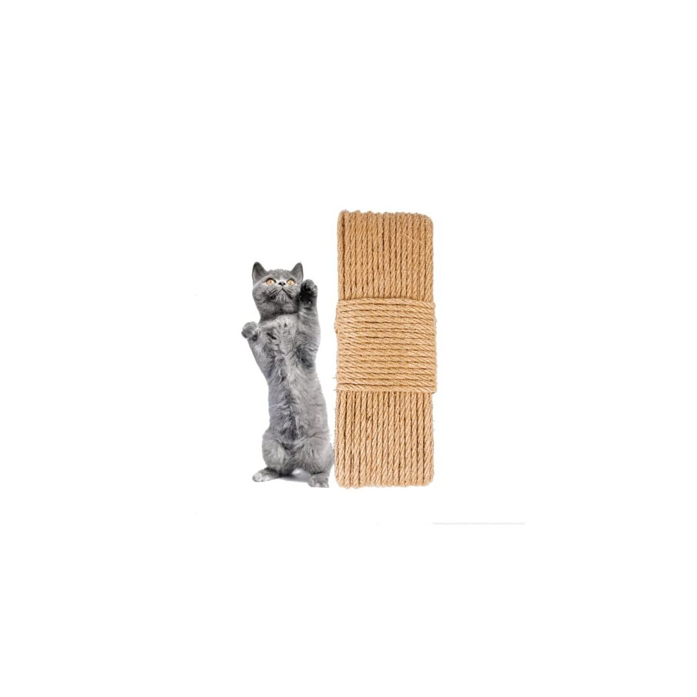 Natural Sisal Rope For Cat Scratching Post 4/6/8 Mm Hemp Rope Twisted Fiber Sisal Twine Repairing Cat Tree Scratcher Tower Or Diy Projects 5011145508226