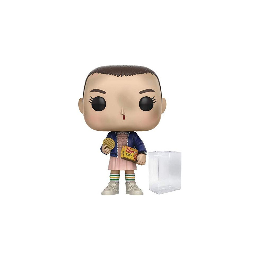 POP [Stranger Things] - Eleven with Eggos Funko Pop! Vinyl Figure (Bundled with Compatible Pop Box Protector Case), Multicolor, 3.75 inches