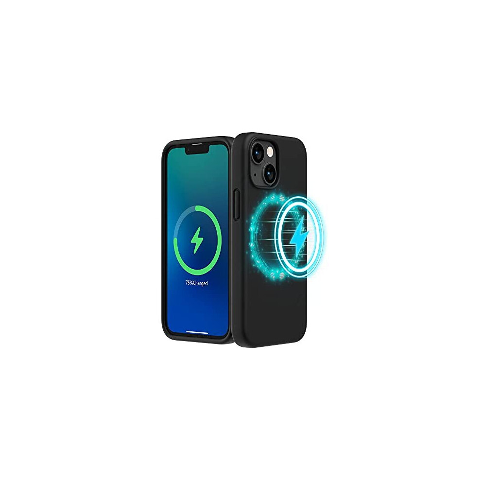 Magnetic Case Designed For Iphone 13 Mini Case (5.4 Inch 2021 Release), With Microfiber Lining Liquid Silicone Phone Case For Iphone 13 Mini (Black) Black 5011145513169