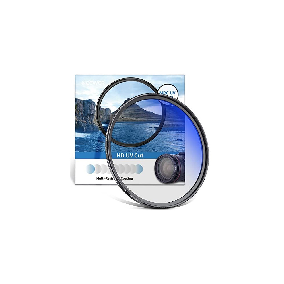 Neewer 77Mm Mrc Uv Protection Filter 30 Layer Multi Resistant Nano Coatings/Hd Optical Glass/Water Repellent/Scratch Resistant/Ultra Slim/Ultraviolet Filter