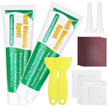 Drywall Repair Kit, Caffox Drywall Hole Patch Kit Spackle Puddy Wall Repair Large Hole Patch Kit, Wall Mending Agent with Scraper Easy to Fill The