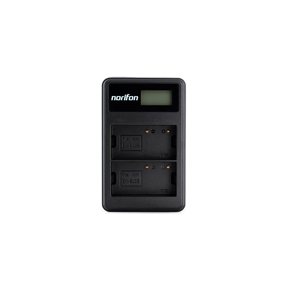 En-El3 Dual Channel Lcd Usb Charger For Nikon D100, D100 Slr, D200, D300, D300s, D50, D70, D70s, D80, D90, Dslr D700 Camera And More 5011145513398