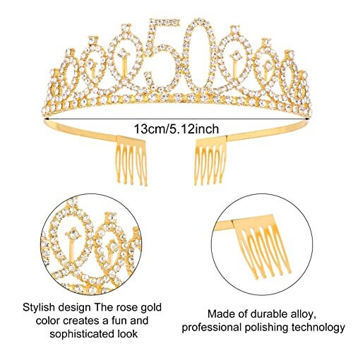 50th Birthday Sash And Tiara Gold 50 And Fabulous Sash Rhinestone Crown Balloons Birthday Cake 2682