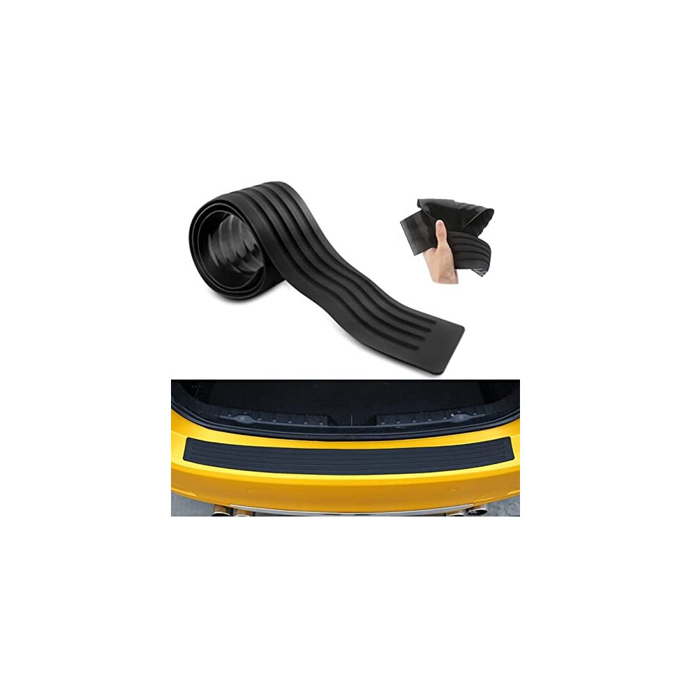 Car Rear Bumper Protector,SUV Car Bumper Protector Guard Rubber Black Universal Scratch-Resistant(90CM/35.4Inch)