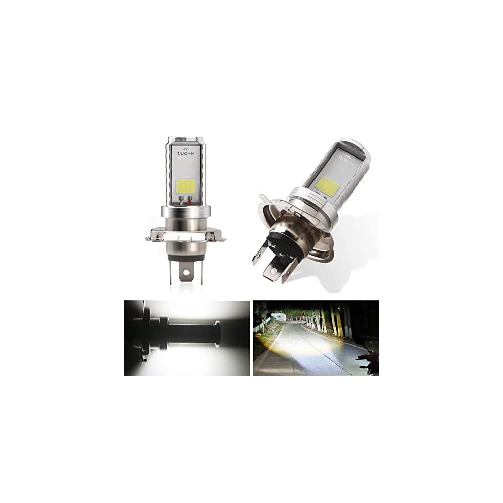 H4 Headlight Bulbs Motorcycle Hs1 Hb2 9003 Led Headlight Bulb For Motorcycle Headlights High And Low Hi/Lo Beam 9-80V 12W Pack Of 2 White 5011145518874