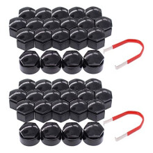 Hex Wheel Bolt Nut Covers 19mm with Locking Caps and Removal Tool for V-auxhall Astra Mokka Insignia B Zafira Set of 2